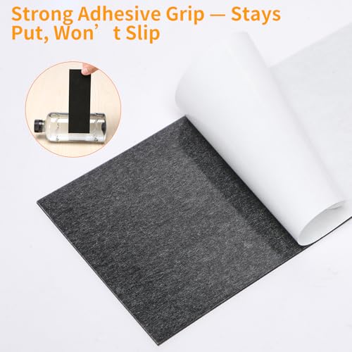 CHUNZEXI Non Slip Furniture Pads, Self Adhesive Rubber Pads with Anti Skid Stickers, Cuttable Rubber Sheet for Furniture and Appliances (2” × 6”) - size: 6 x2 inch 6 Rectangular