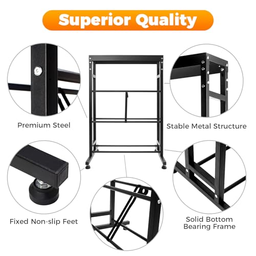 Sidasu 2/3/6-Tier Discs Golf Rack,Metal Disc Golf Storage Rack, Space-Saving Disc Station for Disc Golf Storage Shelf-Black - size: 3-shelf