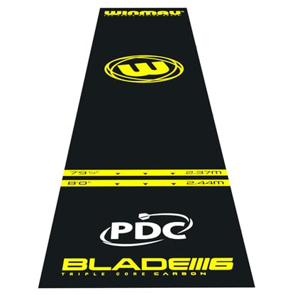 WINMAU Dart Mat with Throw Line for Soft Tip and Steel Tip - Available in Outshot and Clearzone Style - style: PDC Pro Zone