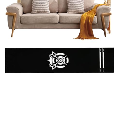 Dart Mat | Anti-Slip Crystal Velvet with Throw Line - Darts Distance Mat - for Recreation Center Sports Club Office Break Room Garage Dormitory Leisure - color: Black and white