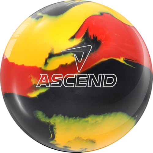 MOTIV Ascend - Bowling Ball, Entry Level, Light Oil, Available in 10-15 Pounds - color: Red/Black/Tangerine Pearl, size: 10 Pounds