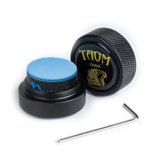 TAOM Pool Chalk Holder Round Shaped Practical Tool Billiards Accessories Magnetic Mini Chalk Tip Case Container Round Box Billiards - color: 5-Black Holder with Blue Chalk