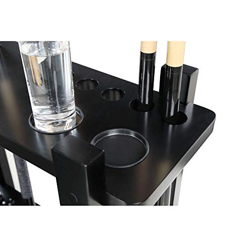 Hathaway Classic Floor Billiard Pool Cue Rack, Finish, 10.25"L x 29"W x 28.25"H, Black