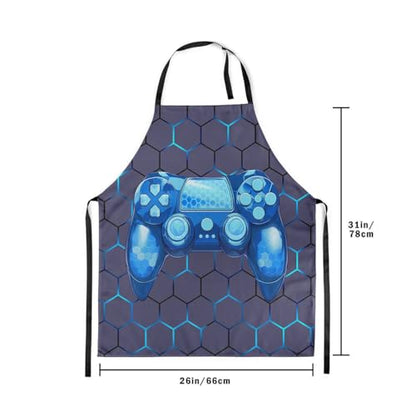 Castle Fairy Basketball Kitchen Apron - color: Gamepad Blue