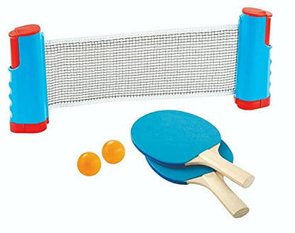 Portable Ping Pong Paddle & Retractable Net Table Tennis Set - Ping Pong Racquet Rack Paddle Balls Set