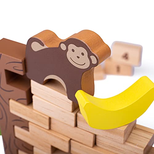 Bigjigs Toys, Jungle Crash Game, Wooden Toys, Tumble Tower Game, Educational Toys, Educational Games for Kids, Family Games, Maths Games, Numeracy Games