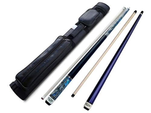Combo Deal ! Champion Constellation Pool cue and Nemesis Jump and Break cue, Pro Taper,2X2 Cue Case, Two Champion Gloves - size: Jump break cue 19oz, Playing cue 18oz, style: Model 3