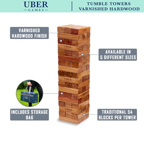 Uber Games Uber Tumble Tower in Storage Bag - Varnished Hardwood - size: Uber