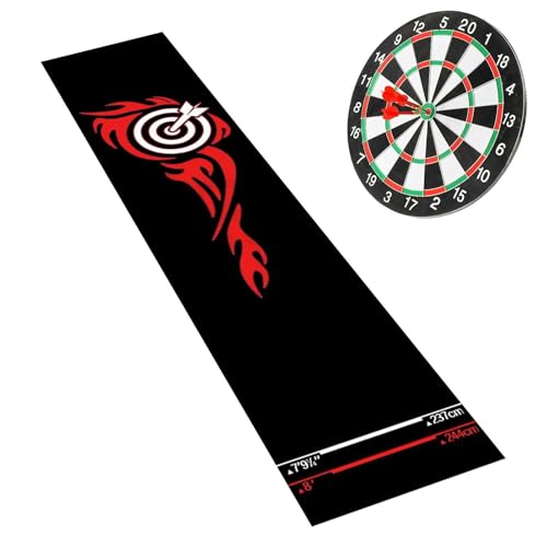 Dart Board Mat, Non Slip Darts Mat, Portable Floor Protection with Throw Line, Crystal Velvet Dart Rug, Protective Darts Distance Mats, for Game Room Recreation Center Sports Club Basement - size: D