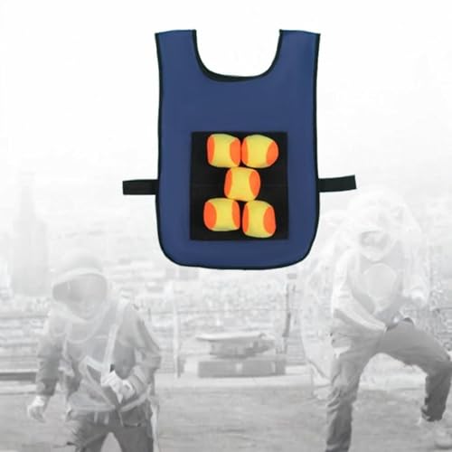 Dodgeball Game Set Sticky Ball Vest, Throwing Game Playground Game Toy Target Ball Vest Toss Game for Camping Outside