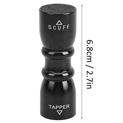 Billiard Pool Cue Tip Shaper, 3 in 1 Billiard Cue Tip Tool Pool Stick Tip Shaper Tapper Stainless Steel Repair Tool Kit(Black)