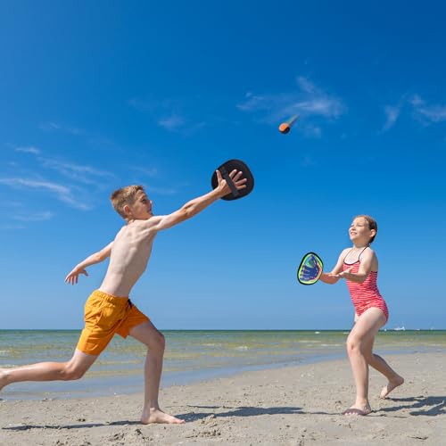 Toss and Catch Ball Set Beach Toys Outdoor Games Yard Games for Kids Ages 4-8 Baseball Games Sticky Balls Outdoor Toy for Kids Gifts for Boys & Girls
