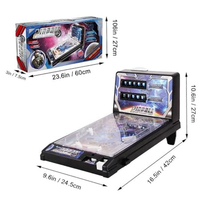 Desktop Pinball Machine Kit, Desktop Ball Shooting Toy for Home, Mini Pinball Game for Friends Boys Girls, Arcade Electronic Pinball Shooting Toy