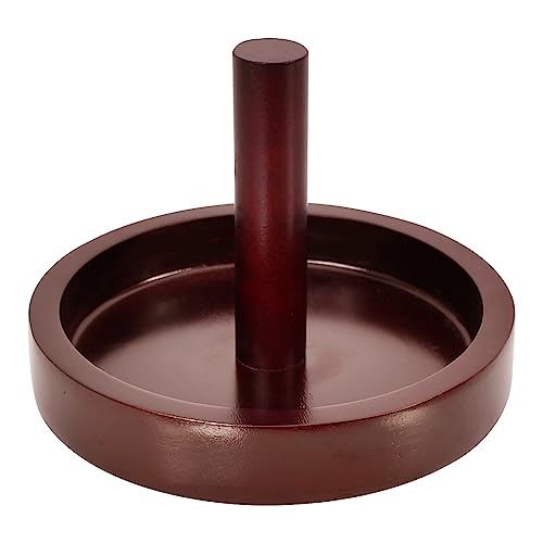 Wood Cone Talc Bowl Cone Chalk Holder for Pool/Billiards Table - color: Burgundy