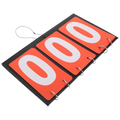 SECFOU Portable Table Top Flip Scoreboard for Basketball and Different Sports Scenarios with Three Digit Display, Cardboard and Metal Construction, Versatile and Accurate Sports Score