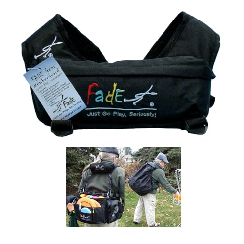 Mint Discs Fade Gear Crunch Box Disc Golf Bag | Black | Beginner Disc Golf Bag | 14+ Disc Capacity | Shoulder Strap & Harness Option - color: Pink, size: Green Harness