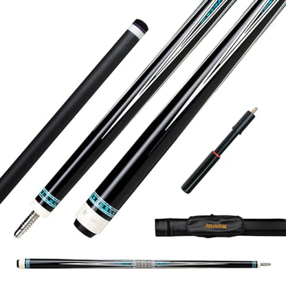 Carbon Fiber Pool Cue,11.8mm/12.5mm Low Deflection Cue Stick,Professional Pool Stick with Case - color: MK1+Extension, size: 12.5mm