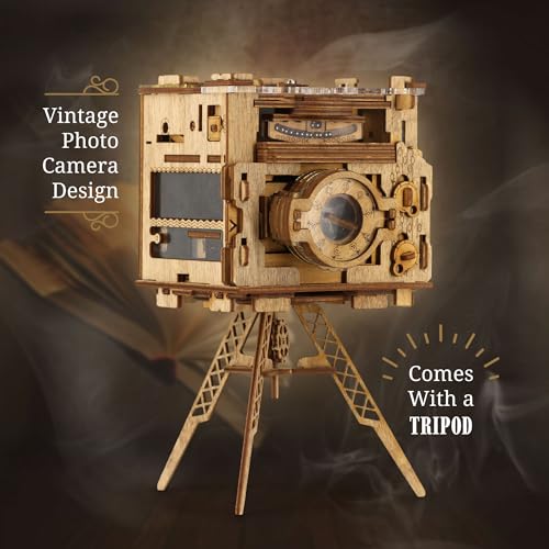 iDventure Cluebox PRO - Sherlock's Camera - Escape Room Game - sequential Puzzle Box - 3D Wooden Puzzle for Adults - Brain Teaser - Birthday Gift Gadget for Men and Women - Money Box - color: Camera of Sherlock Holmes