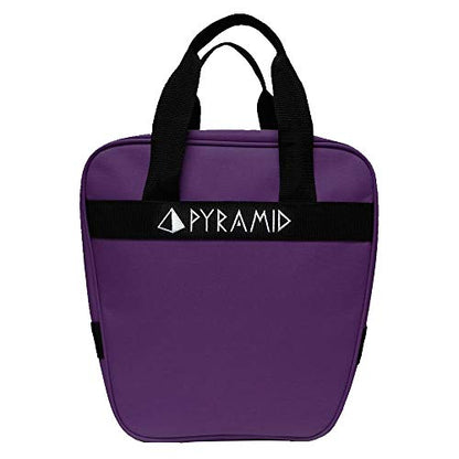 Pyramid Prime One Single Tote 1 Ball Bowling Bag with Large Padded Foam Bowling Ball Holder - Holds A Pair of Bowling Shoes (Up To US Mens Size 10) - color: Purple