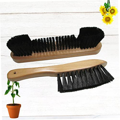 Sosoport 2 Pack Pool Table Brush Rail Brush Set Pool Table Cleaner Small Handle