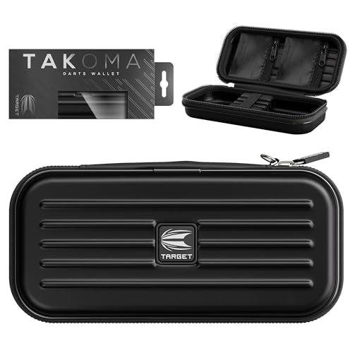 Target Darts Takoma Dart Case Wallet, Regular Size, Black | Store 3 Fully Assembled Darts & Accessories | Dart Holder with Zip Lock Pouches, Store Flights, Shafts & Swiss Points - color: Black