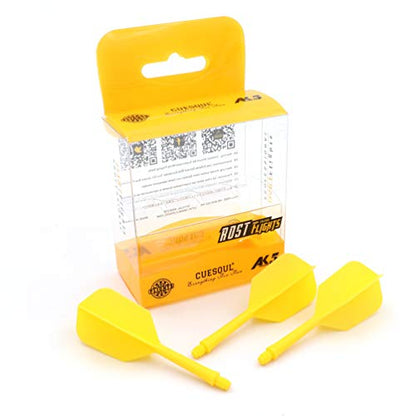CUESOUL ROST Integrated Dart Shaft and Flights Medium,Slim Shape,Set of 3 - color: Yellow