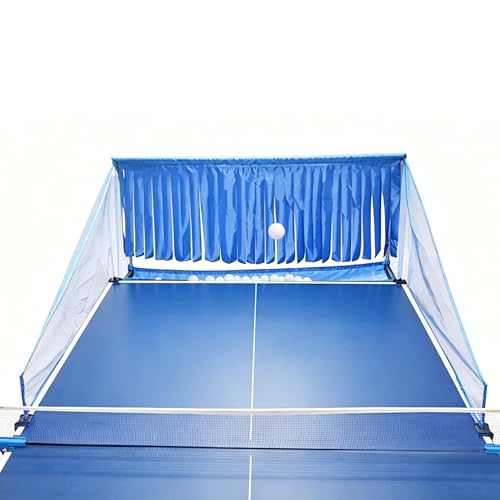 TNZMART Portable Ping Pong Net with Ball Picker Upper for Any Table Tennis Table Self Collection Clamps Easy Setup Set for Adults Beginners Home Indoor Outdoor Training