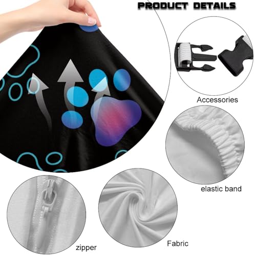 Suobstales Dog Paw Pattern Gaming Chair Cover with Armrest Cover, Cat Scratch Proof Jacquard Soft Spandex Gaming Chair Slipcovers with Arms Cover for Racing Office Computer Reclining Chairs - color: Dog Paw