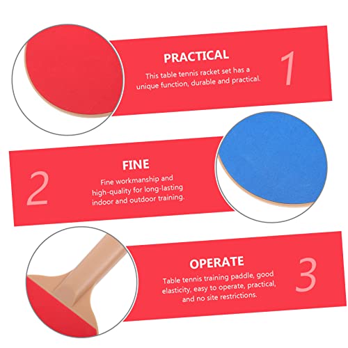 Outdoor Table Tennis Paddle Bouncy Lightweight Rackets with Training Safe Smooth Edges for Childrens Sports and Family Play Compact Portable Design