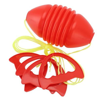 Dioche Sliding Zoom Ball Double Player Fun Interactive Bilateral Coordination Fitness Game Toy for Outdoor Play and Exercise Red Plastic