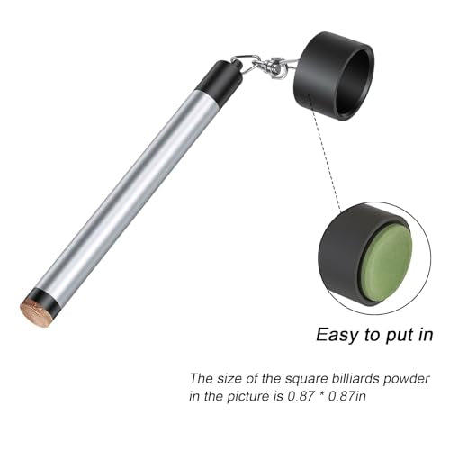 LAKE OF FIRE Pool Cue Chalk Holder – 2-in-1 Billiard Accessory with Pool Chalk Holder & Cue Tip Tool - color: Silver, style: Round