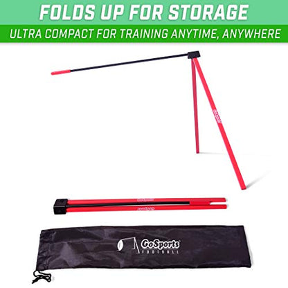 GoSports Football Kicking Tee Metal Place Kicking Stand for Field Goal Kicks - Portable Holder Compatible with All Football Sizes
