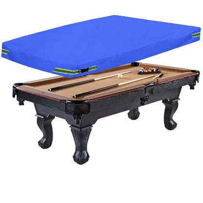 Pool Table Cover - Billiard Table Cover, 600D Waterproof Covers for Billiard Pool Table, Heavy Duty Scratched-Free UV Protection Snooker Furniture Table Cover - color: Blue, size: 8ft