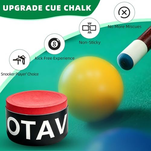 OTAVILEM Billiard Cue Chalk,Premium Pool Cue Chalk Billiard Pool Stick Chalk Billiards Chalk - color: Red