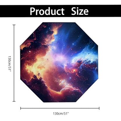 USTIDE Large Computer Gaming Chair Mat Nonslip Rubber Desk Chair Mat Noise Reducing Office Gaming Floor Mat - color: Starry Sky