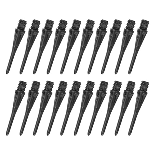 YOKIVE 120 Pcs Plastic Dart Tips, Game 2BA Thread Soft Darts Tips Replacements Plastic Tips Soft Tips| Indoor Outdoor Play (Black)