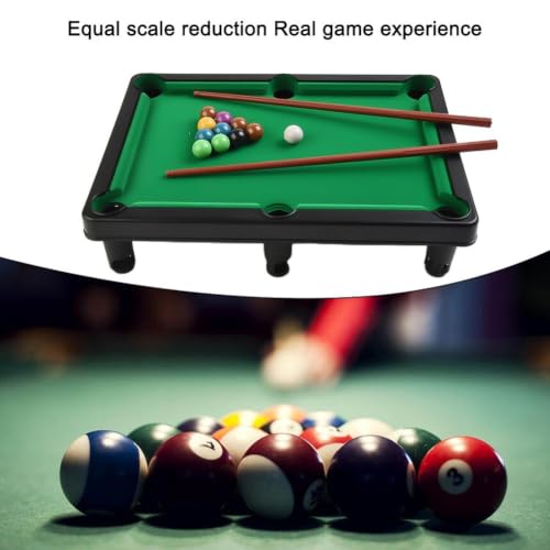 for mini Pool Table Set for Adults Portable Tabletop Billiards Game with for cues and Balls Compact Indoor Snooker Playset for Home Office Stress Relief(M) - size: Medium