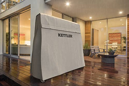 KETTLER Heavy-Duty Select Weatherproof Indoor/Outdoor Table Tennis Table Cover, Grey (7033-100)