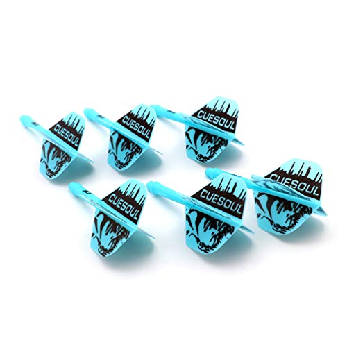 CUESOUL 6 Pieces ROST Integrated Dart Shaft and Flights - color: Shaft Length 28mm-Standard Shape-Blue Cool Man