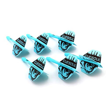 CUESOUL 6 Pieces ROST Integrated Dart Shaft and Flights - color: Shaft Length 28mm-Standard Shape-Blue Cool Man