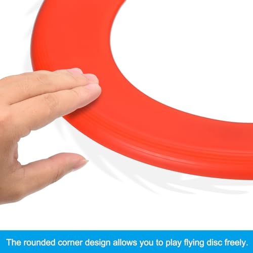 PATIKIL Flying Rings, PP Plastic Flying Discs for Sports Outdoor Playing Game Beach Pool Camping - color: Red