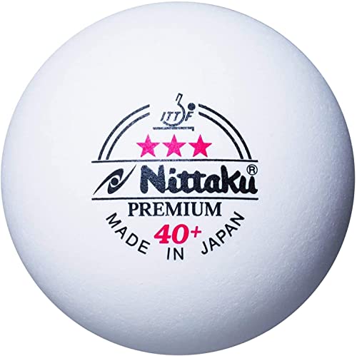 Nitaku Table Tennis Ball, International Certified Ball, Plastic, 3 Star Premium