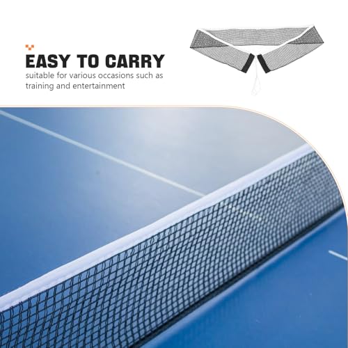 Table Tennis Net and Mesh 182x15cm Nylon Portable Replacement Net for Indoor Outdoor School Gym Black Ping Pong Table Accessory