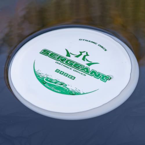 Dynamic Discs Drift Sergeant Disc Golf Distance Driver | Overstable Disc Golf Driver for Beginners | Lightweight & Floats on Water | Grippy Base Plastic | 120-130g (Colors May Vary) - color: White