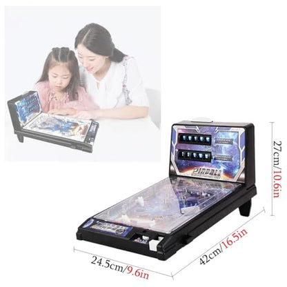 Portable Pinball Machine with Light and Sound Effects, Digital-Counter, Electronic Pinball Game Toys, Tabletop Pinball Toys for Children and Family