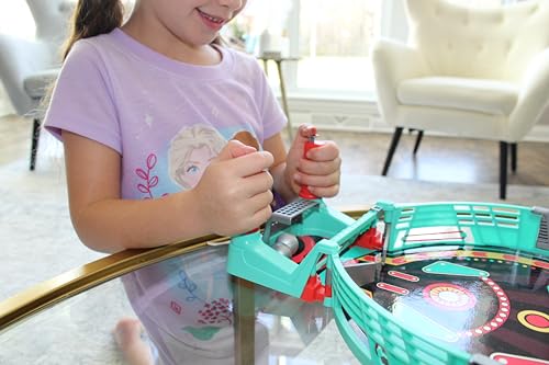MUKIKIM Head-to-Head Table Top Pinball, Classic Battery-Free Arcade Tabletop Game, Exciting 2-Player Family Board Game Featuring Fast-Paced Action, Educational Gameplay & Interactive for Kids & Family