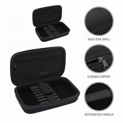 Hard Shell Dart Carrying Case with Handle, Protective EVA Storage Wallet for Darts & Accessories, Black