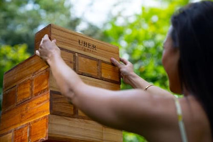 Uber Games Uber Tumble Tower in Storage Bag - Varnished Hardwood - size: Uber