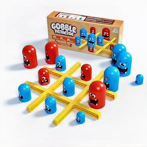 Tic Tac Toe Game - Stackable 3-Layer Nested Puzzle | Interactive Game for Ages 3-8 Kids & Adults | Travel-Friendly