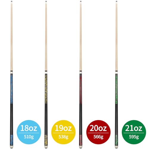 LOTKEY Pool Cue Sticks for Adults,Super Straightened Up 58'' 18 19 20 21oz Billiard Cues Canadian Maple Tacos De Billar Profesional Set of 4/3/2/1 House Bar Pool Que Table Beginner Pool Queue - color: 4 Pieces